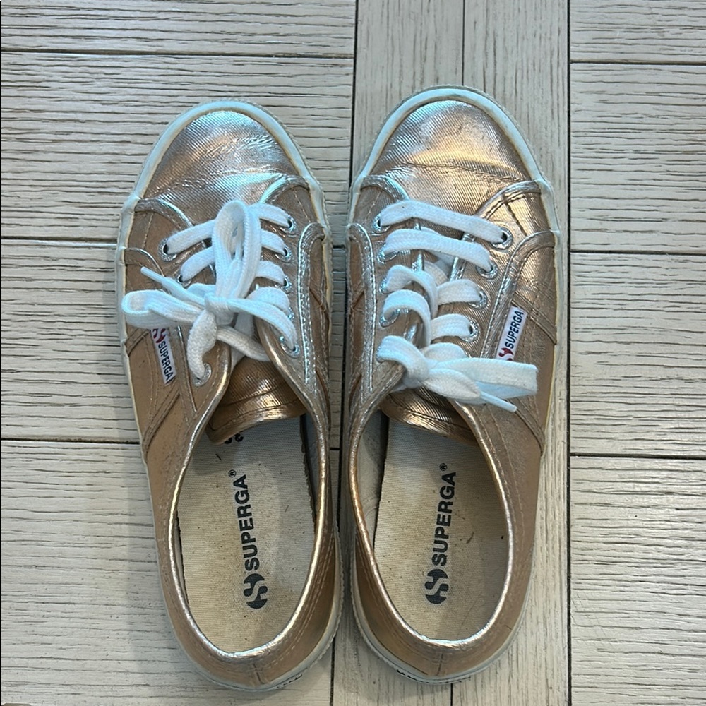 Superga Metallic Rose Gold Sneakers